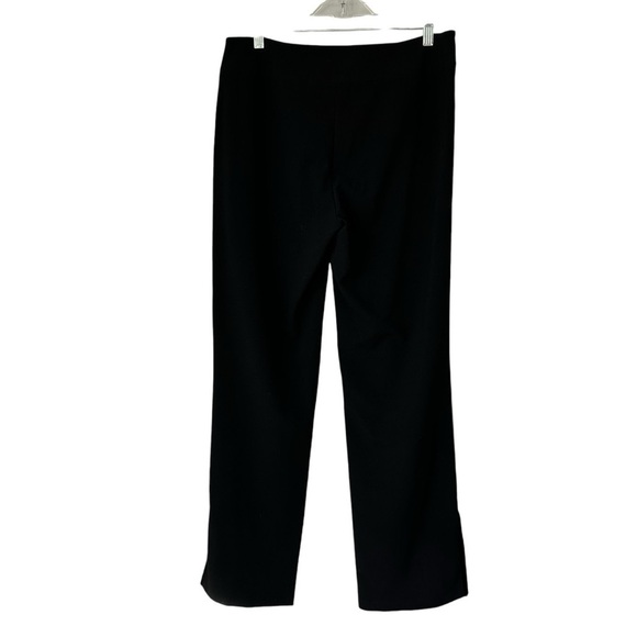 Max Studio Black Flat Front Tuxedo Pants, Velvet Side Stripe, size 8 - Picture 1 of 11